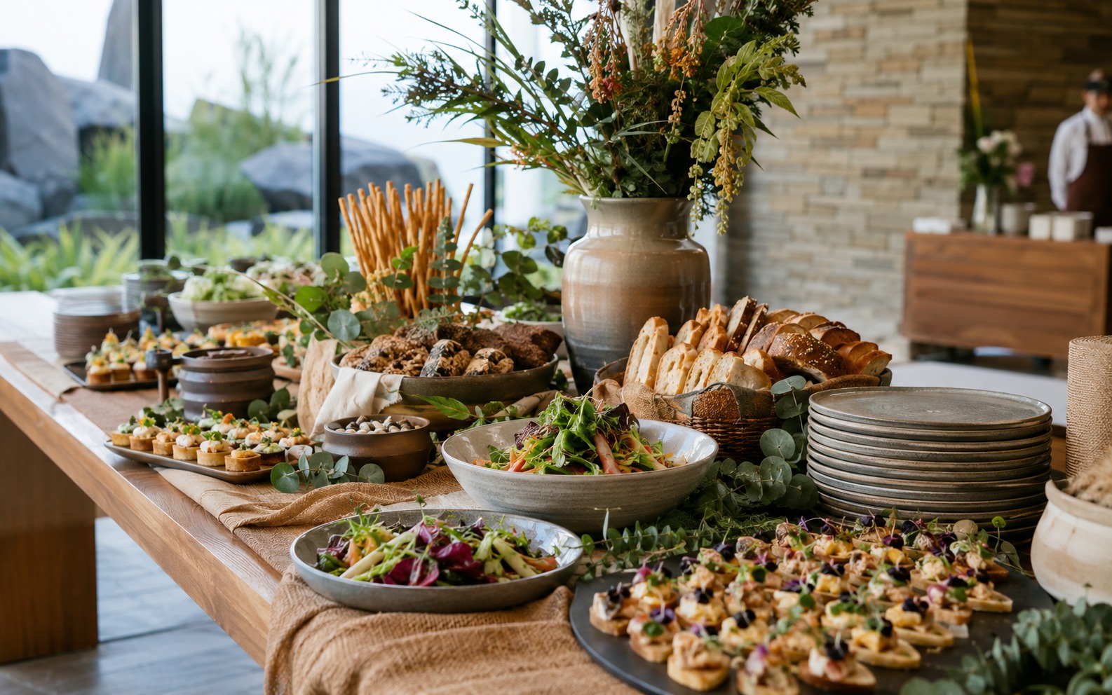 Styled Riverstone catering spread
